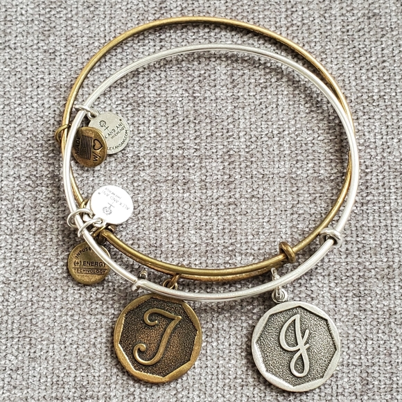 Alex and Ani Jewelry - Authentic Alex and Ani J Bracelets Silver and Gold